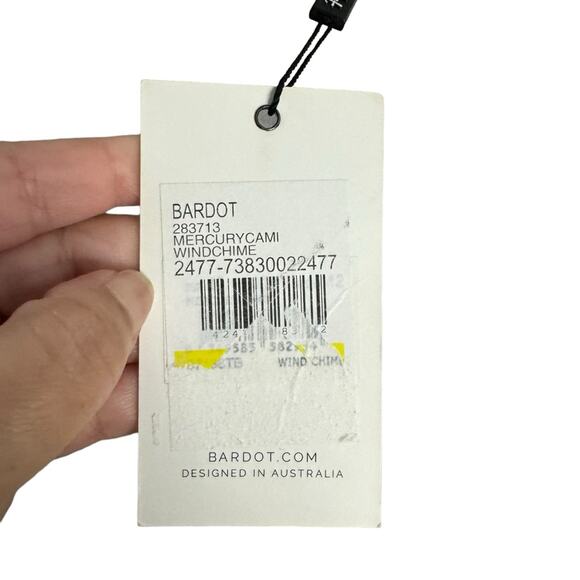 Bardot Mercury Wind Chime Silver Strappy Cami Tank Top NWT - Picture 6 of 8